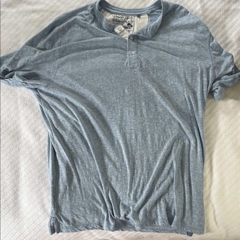 Blue Casual Button Down Shirt with Classic Fit